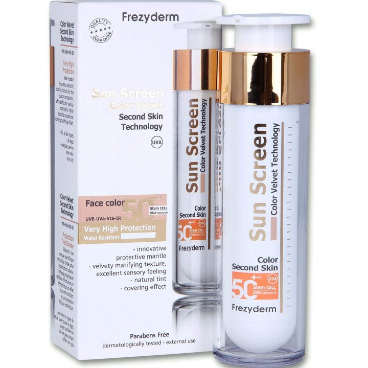 SUN SCREEN VELVET FACE SPF50+ COLOR FREZYDERM 50