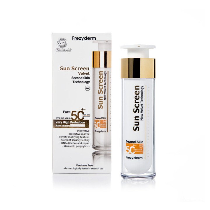 SUN SCREEN VELVET FACE SPF50+ FREZYDERM 50 ML